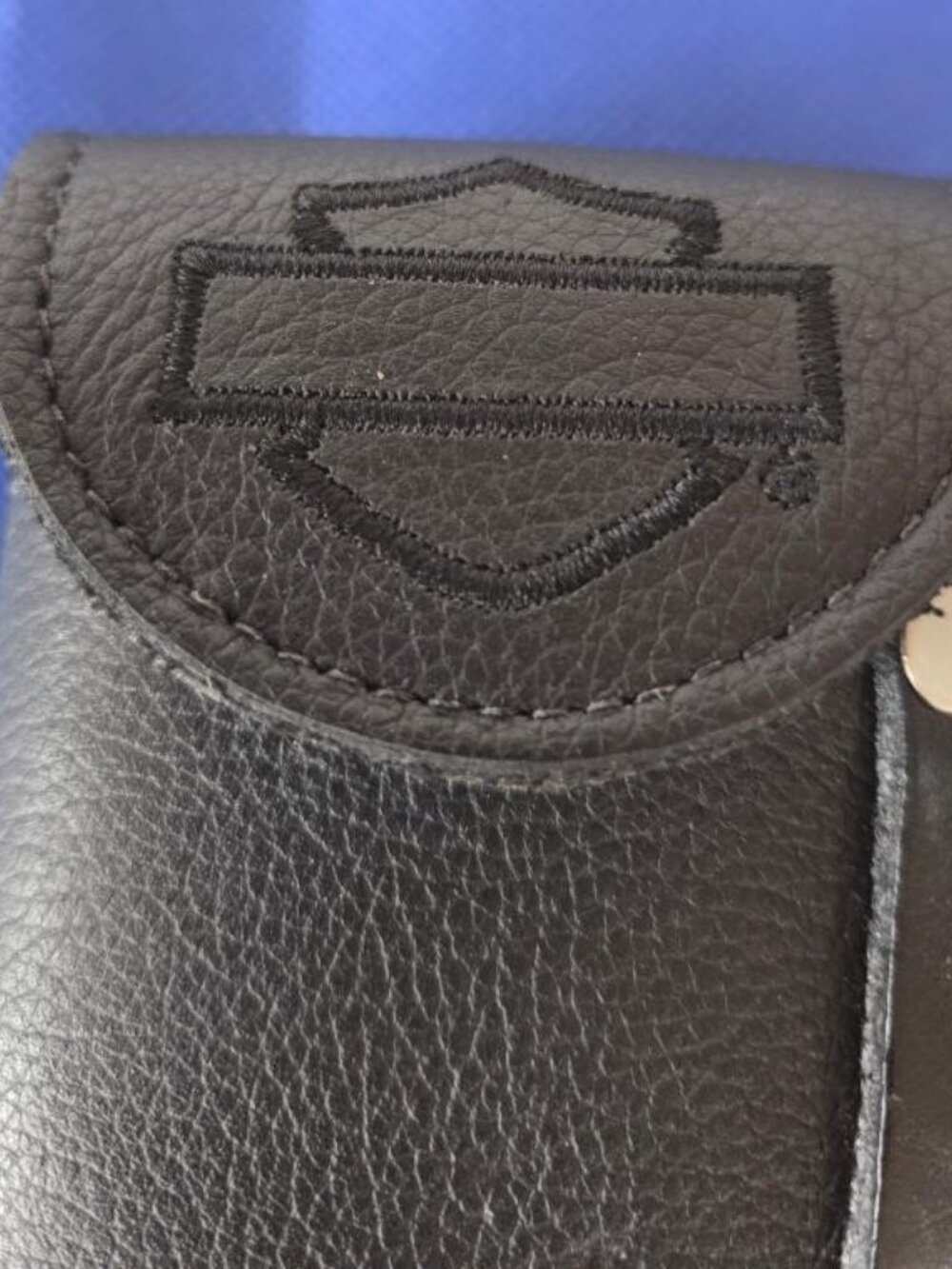Vintage Harley-Davidson Leather Cigarette Case & Lighter Holder Pouch - Picture 3 of 12